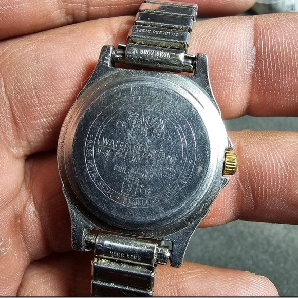 Timex Indiglo WR 30M Two Tone Quartz Analog Women's Watch Working Stretch Band - Picture 8 of 10